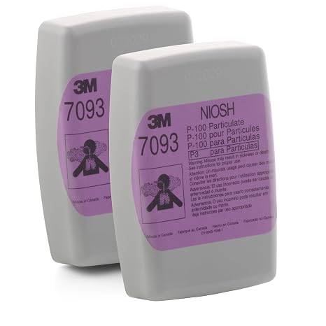 3M P100 Respirator Filter 7093B, 1 Pair