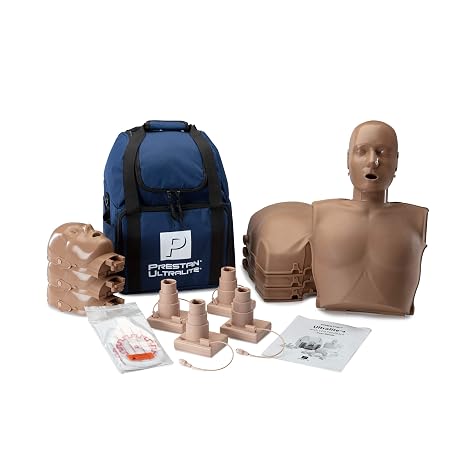 PRESTAN CPR Training Manikin Ultralite, 4 Adult, Dark Tone