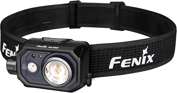 Fenix HL45R Rechargeable Focusing Headlamp Outdoor/Work/Multi-Purpose | 1000 Lumens | 220m | 124 Hrs Max | White Focusing Main Beam, Supporting Red Beam, Rotary Control | IP66