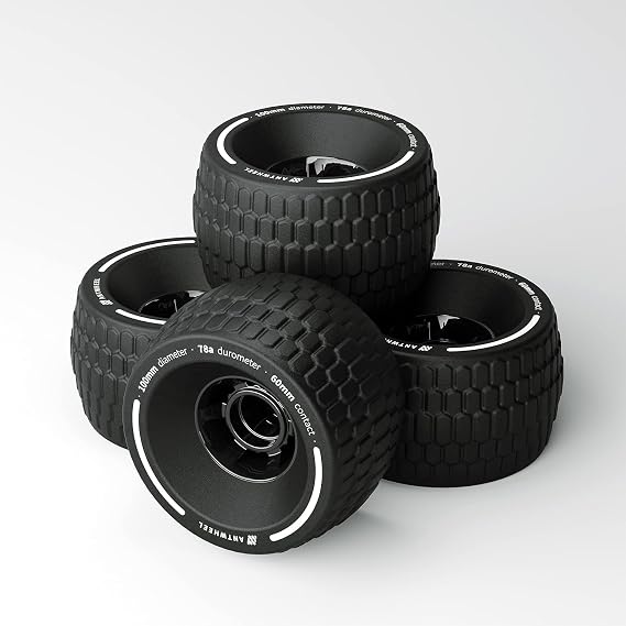 ANTWHEEL All-Terrain Longboard Wheels 100mm Electric Skateboard Wheels 78A high Rebound Urethane Wheels