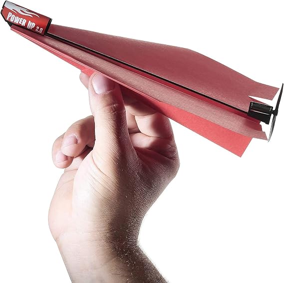 POWERUP 2.0 Paper Airplane Kit Electric Plane Motor Launcher DIY Toy - Red