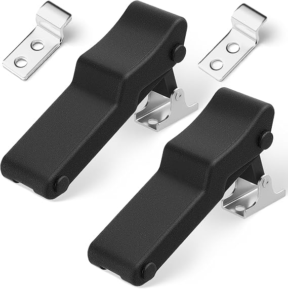 Mudder 2 Pcs Flexible Rubber Draw Latch Boat Hatch Latches