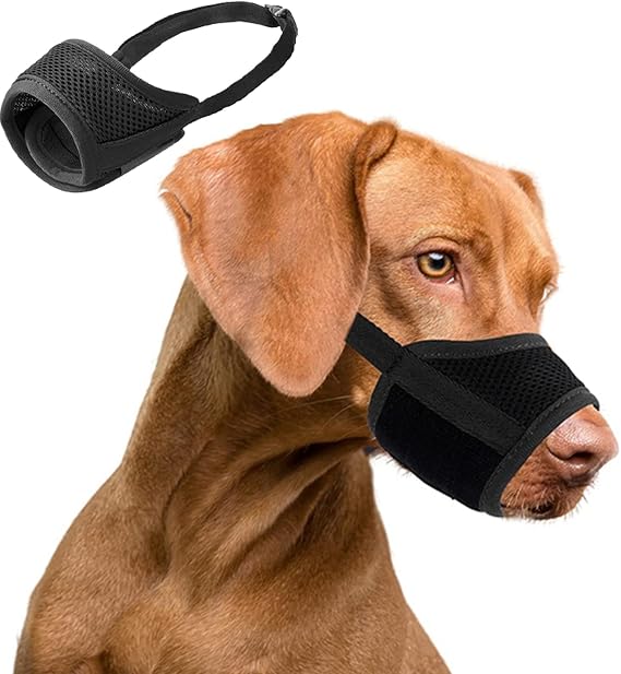 Large Dog Muzzle, Adjustable 22-28cm – Soft & Breathable for German Shepherd, Medium Dogs | Secure Hook & Loop, Prevents Biting,