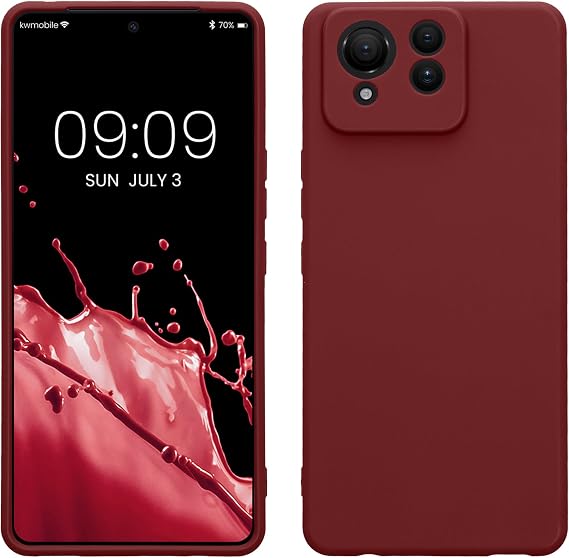 kwmobile Case Compatible with ASUS Zenfone 11 Ultra Case - Protective Slim TPU Phone Cover - Soft Matte Finish - Bordeaux Violet