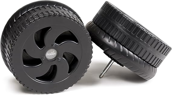 Austlen Entourage Stroller Beach Wheels: Durable Plastic Tires for Oceanside, Sand, and Beach Strollers
