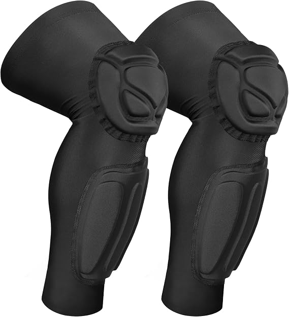 Knee Pads Compression Leg Sleeve for Basketball Volleyball Soccer Anti-Slip Knee Protector Gear Youth Kids Adults (1 Pair)
