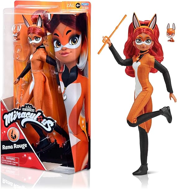 Miraculous Miraculous Ladybug & Chanoir 10.5" Action Doll Linarouge Rena Rouge with Trixx