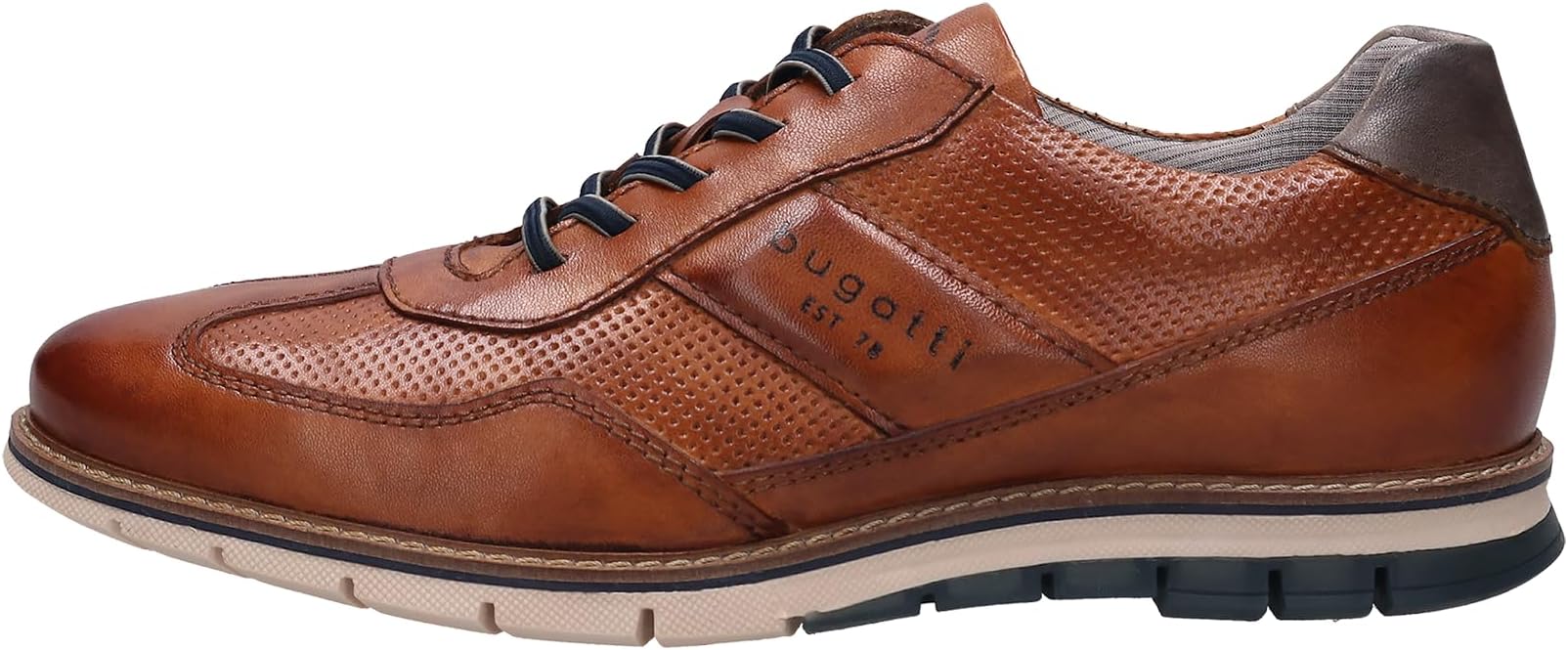 bugatti Men's Casual Leather Lace-ups, Sneakers With Hand Finish Lace Up