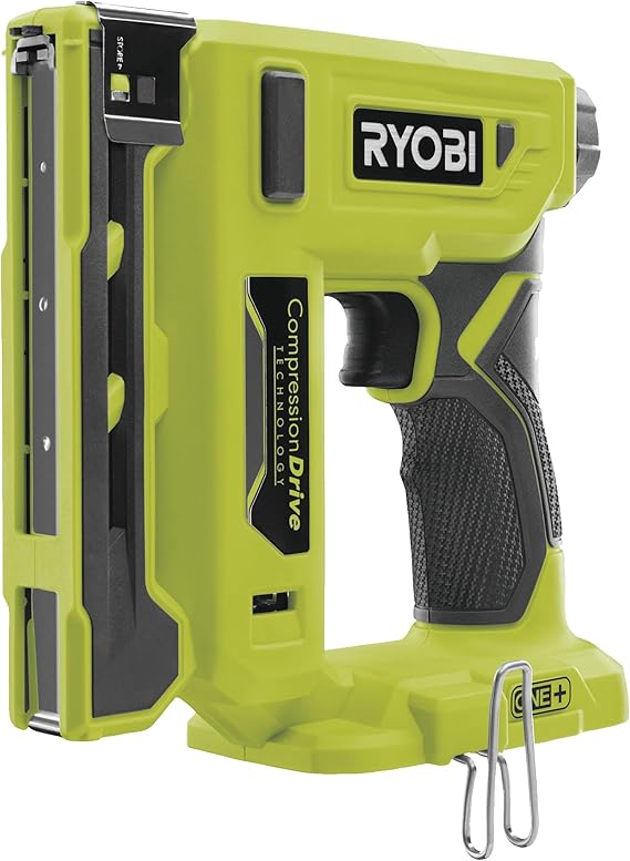 Ryobi 18-Volt ONE+ Cordless Compression Drive 3/8 in. Crown Stapler (Tool Only) P317 | Battery and Charger Sold Separately