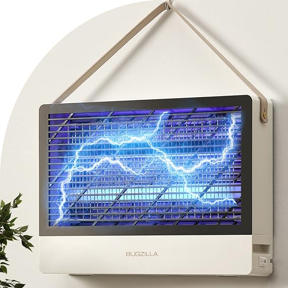 Quiet Powerful 20W Electric Indoor Bug Zapper Indoor Fly Zapper Electronic Mosquito Zapper Moth Gnat Fruit Fly Mosquito Insect Killer lamp Fly Trap (2-Pack Bug Zappers + 4 Bullbs)
