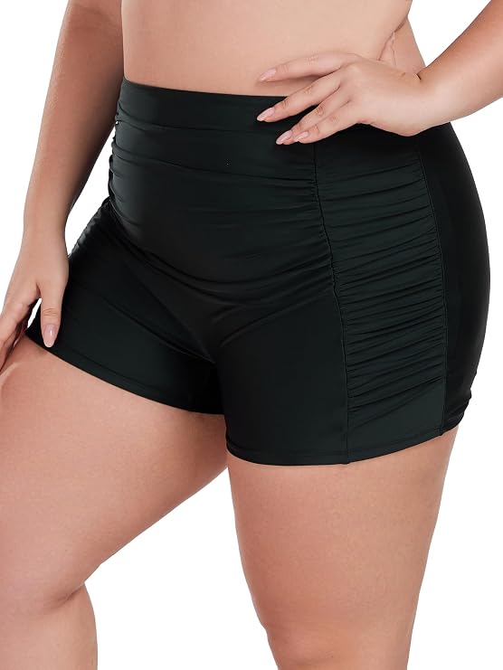 Ocean Blues Women's Plus Size 3" High Waisted Board Shorts