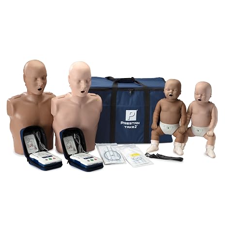 PRESTAN CPR & AED Training Kit TAKE2, 2 Adult/2 Infant, Diversity Tone