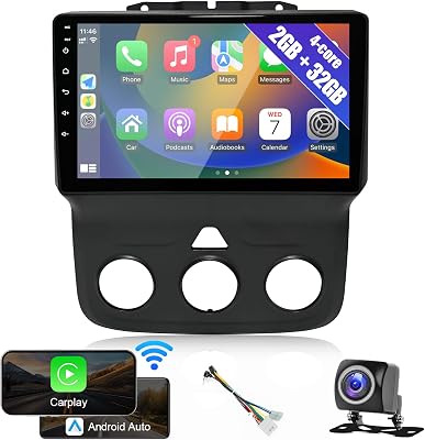 Leadfan Car Stereo Radio for Dodge RAM 1500 2500 3500 2013-2018 Wireless CarPlay Android Auto, 9 Touch Screen Replacement Head Unit, WiFi GPS NavigationBluetoothBackup CameraSWCManual AC