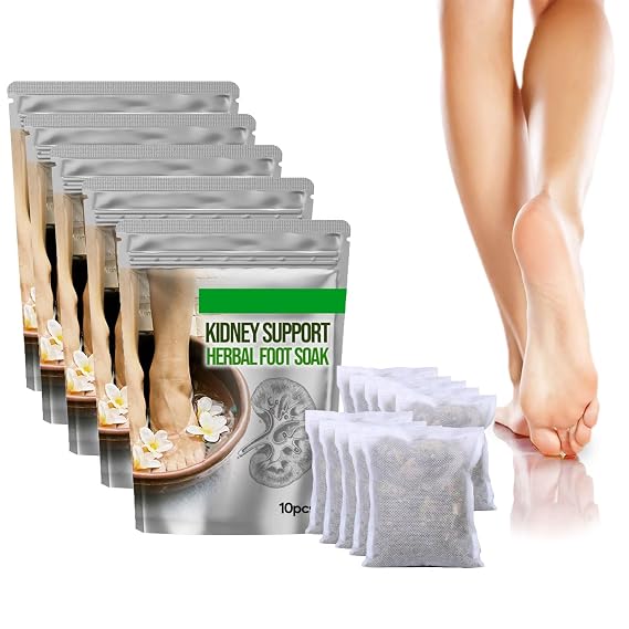 Kidney Support Herbal Foot Soak, Herbal Detox&shaping Cleansing Foot Soak Beads, Lymphatic Drainage Foot Soaks Beads (5 Pack)