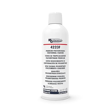 MG Chemicals 4223F-312G Premium Polyurethane Conformal Coating, 11 oz, Aerosol, Clear
