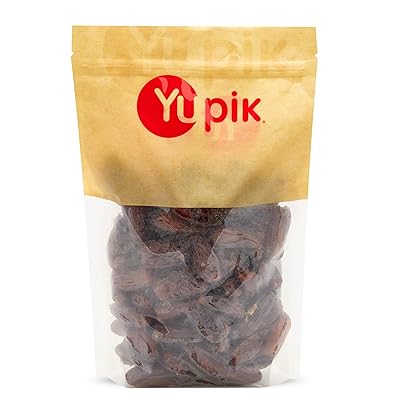 Yupik Deglet Nour Pitted Dates, 2.2 lb 35.2 oz, Whole Dried Fruits, No Pits, No Added Sugar, Cholesterol-free, Source of Fiber, Healthy Snacks, Ideal for Baking, Topping & Blended Drinks