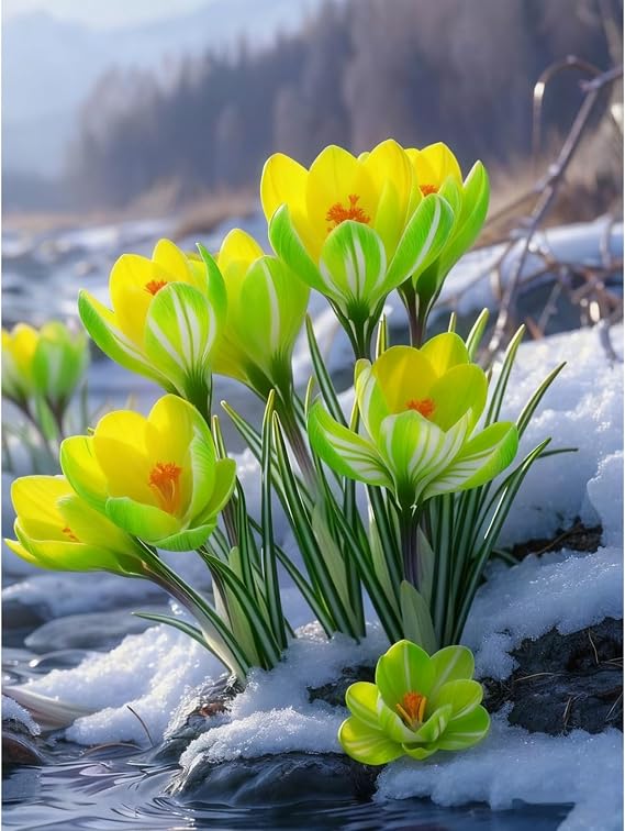 Saffron Bulbs-Mixed Crocus Bulbs UK/Wedding Flowers, Cut Flowers,Flourishes in The Garden,Perennial-3 Bulbs-A