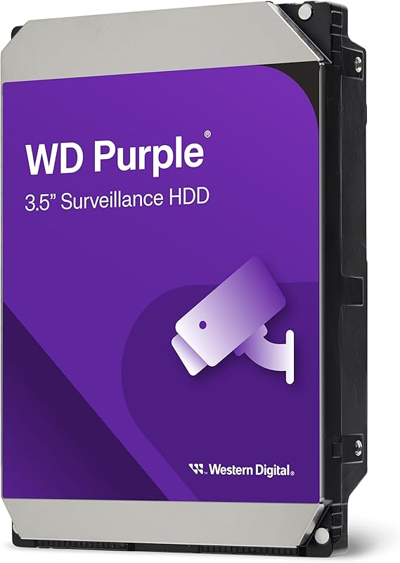 Western Digital 6TB WD Purple Surveillance Internal Hard Disk HDD - SATA 6 Gb/s, 256 MB Cache, 3.5" - WD64PURZ