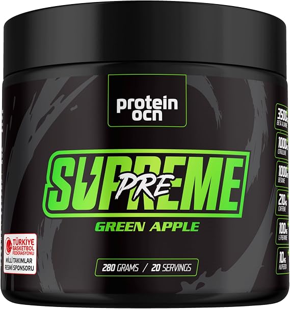 Proteinocean Preworkout Supreme Yeşil Elma 280g 20 Servis