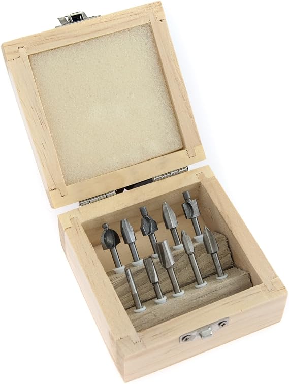 SE 10-Piece Mini Router Bits Set for Dremel Tools - 82210RB