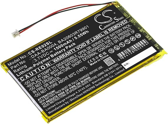 3.7V High-Performance Replacement Battery for Creative Labs Nomad Jukebox Zen Zen 20GB DAP-HD0014 Zen 40GB with DAA-BA0004 BA20603R79901/1500mAh