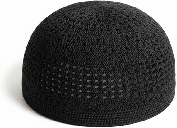 taj Men Islamic Prayer Cap Kufi Topi – Lightweight Skull Cap, Umrah Essentials, Muslim Gifts, Muslim Gifts for Men