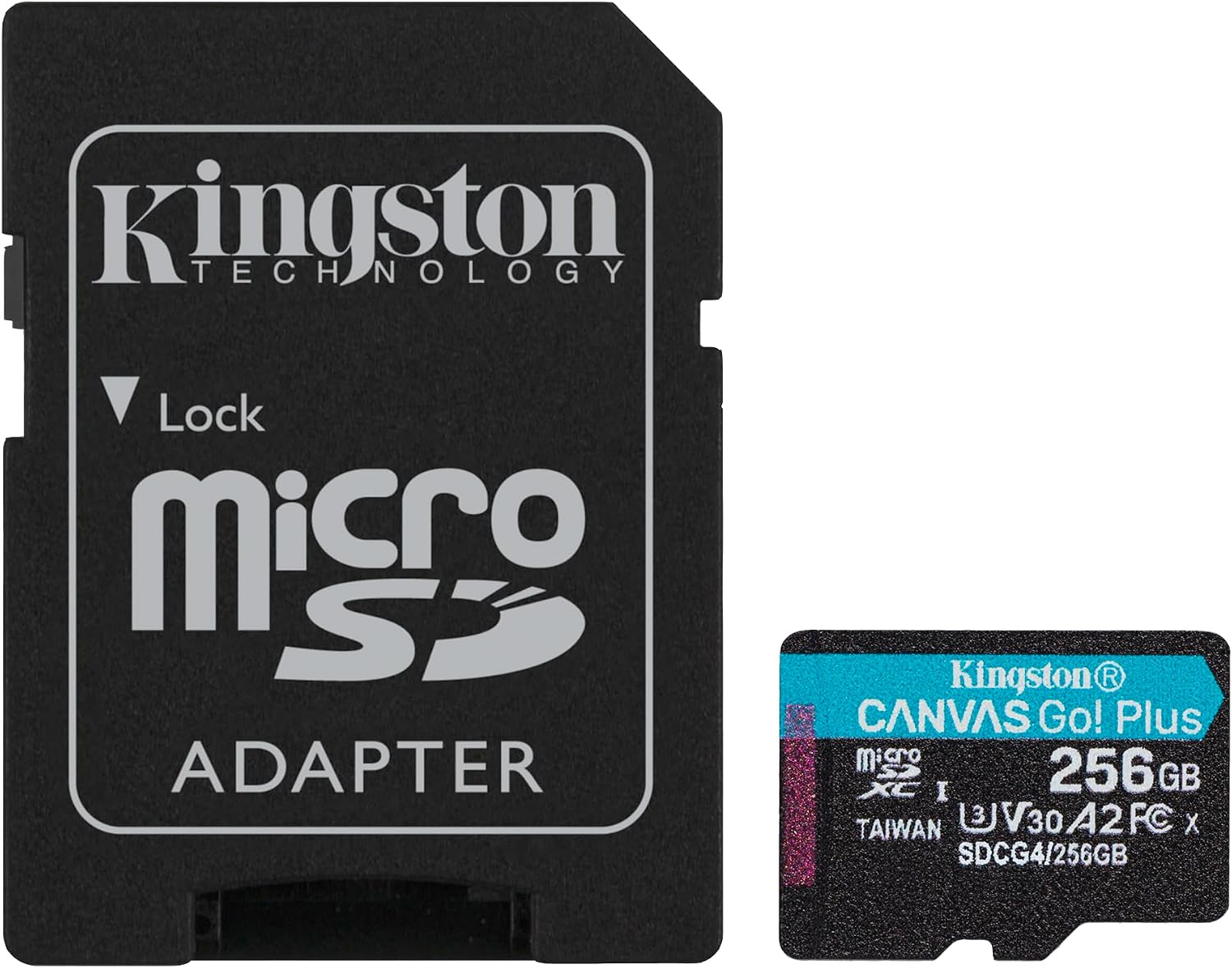 Kingston Kingston 256GB microSDXC Canvas Go Plus Gen4 200MBs A2 U3 V30 with Adapter SDCG4256GB