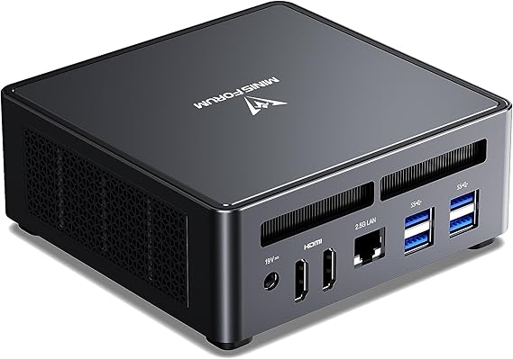 MINISFORUM Venus UM790 Pro Mini PC AMD Ryzen 9 7940HS up to 5.2 GHz 32 GB DDR5 1TB SSD with AMD Radeon 780M, 4X USB3.2, 2X USB4, 2xHDMI 2.1, 2X PCIe4.0, Wi-Fi 6E/BT5.3, RJ45 2.5 G