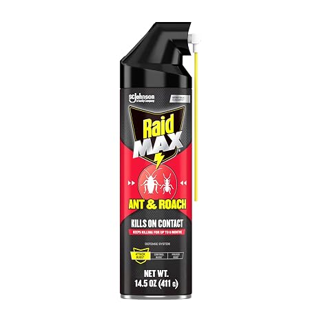 Raid MAX Ant & Roach Killer Spray, Kills on Contact, Keeps Killing for up to 6 Months, 14.5 oz