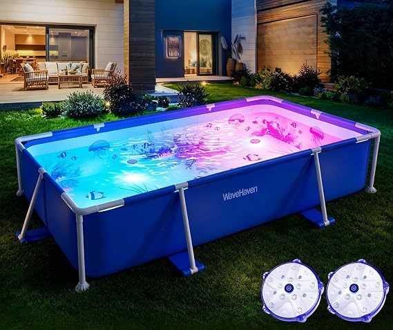 Above Ground Pool,2026 Frame Swimming Pool 7ftx48inx24in | Rectangle Family Pool,Above Ground Pool Easy Set, Outdoor Pool,Backyard Pool for Kids,Adults,Pump Not Included