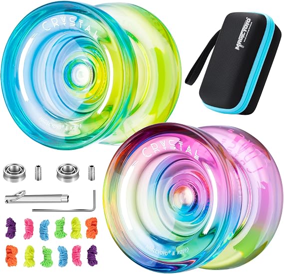 MAGICYOYO Responsive Yoyo Professional K2 Crystal, Dual Purpose Yoyos Pack