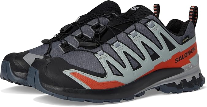 Salomon Men's Trail Running Shoes - 3D V9, Turbulence/Black/Burnt Ochre, GORE-TEX, 11mm Drop, 360g, by Salomon