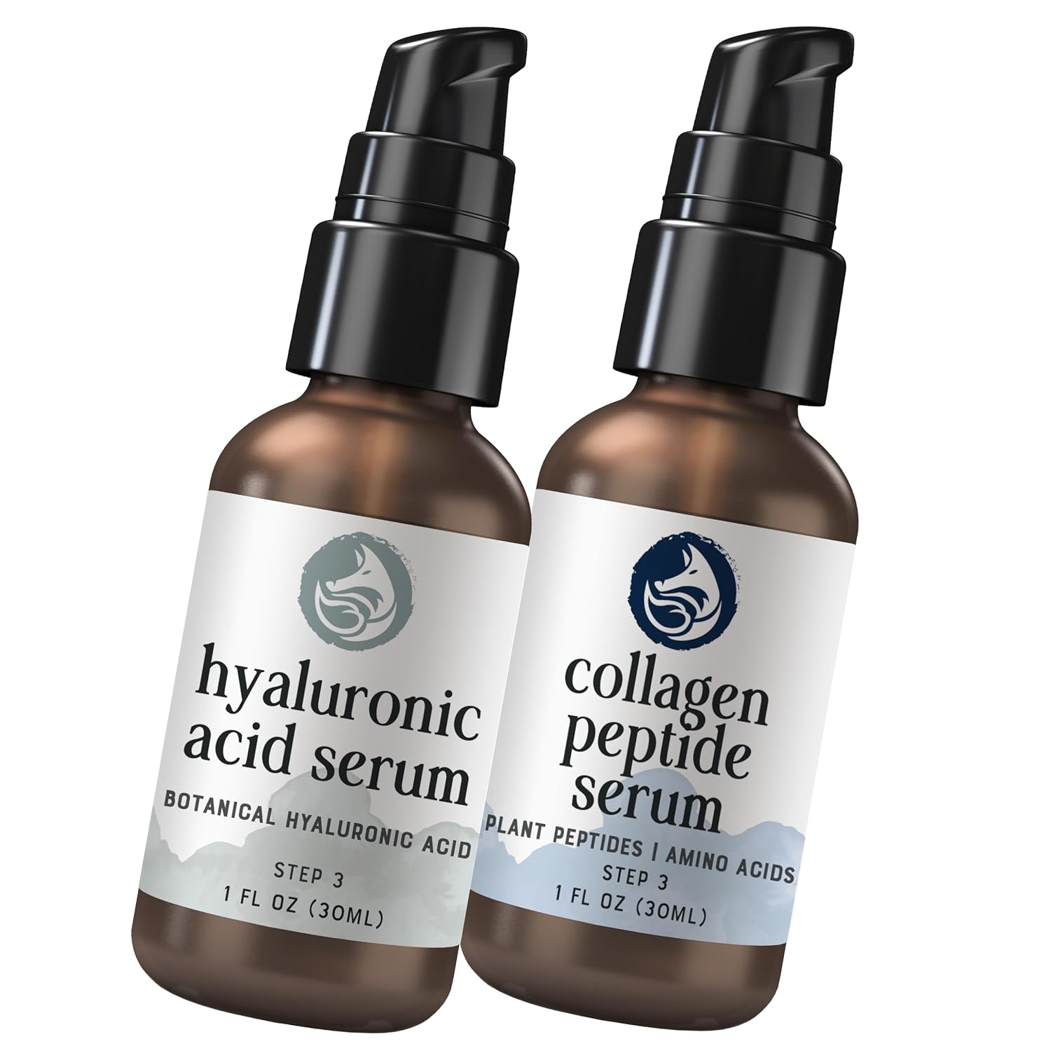 Youthful Radiance Duo: Hyaluronic Acid Face Serum & Peptide Collagen Serum