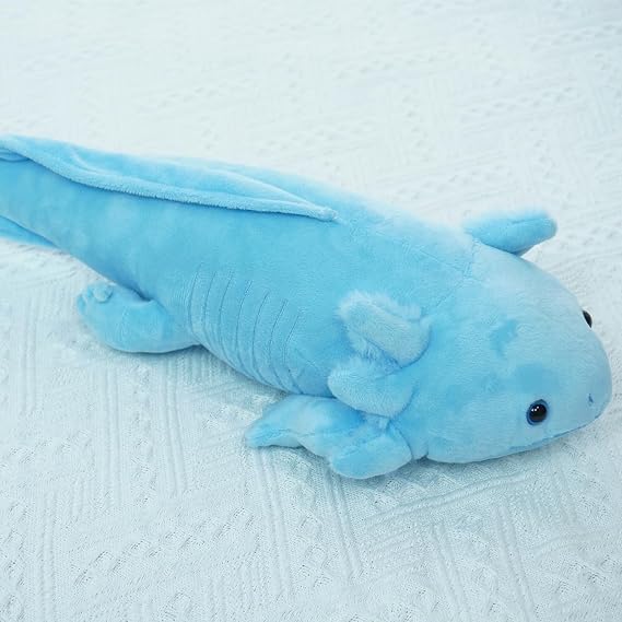 Axolotl Plush Toy, Soft Salamander Plush, Cute Plush Gift for Kids and Adults - 31 Inch, Blue, PX004