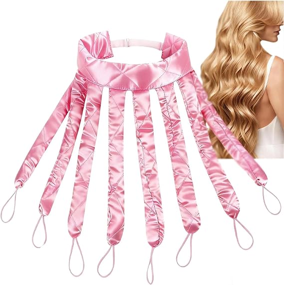 Octopus Heatless Curling Rod Headband, Soft No Heat Hair Curlers for Long Hair, Silk Ribbon Rollers for Sleeping Overnight, Gentle Curlers with Octopus Design