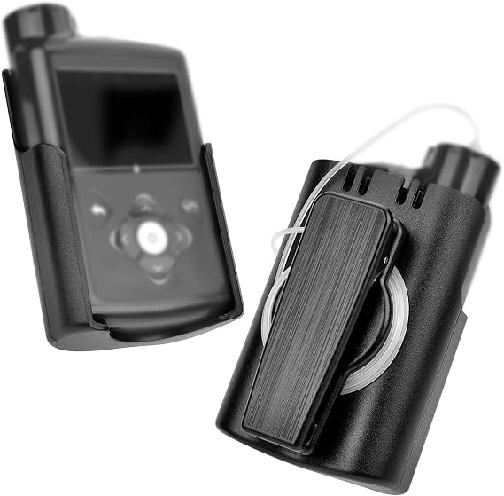 Insulin Pump Case Fits Medtronic MiniMed 780G 770G 630G 640G 670G | Sturdy Insulin Pump Holder Accessories, 360 Rotating Belt Clip for Diabetics, Black