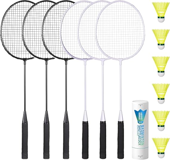 AboveGenius Badminton Rackets Set with Shuttlecocks