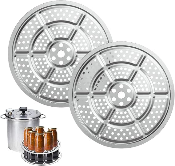 2-Pack Canning Rack for Pressure Cooker 11-Inch Compatible with Presto, All American Pressure Canner and More,Stainless Steel