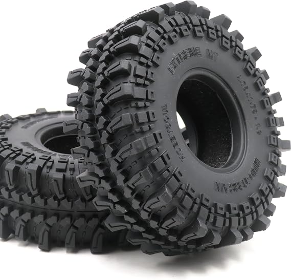 2pcs RC 1.9 Mud-Terrain Tires Tyres Height 121mm/4.75inch for 1/10 Redcat Gen8 / Traxxas TRX-4 / RC4WD D90 TF2 / Tamiay CC01 / Axial SCX10 90047 SCX10 III & Other 1/10 Crawler