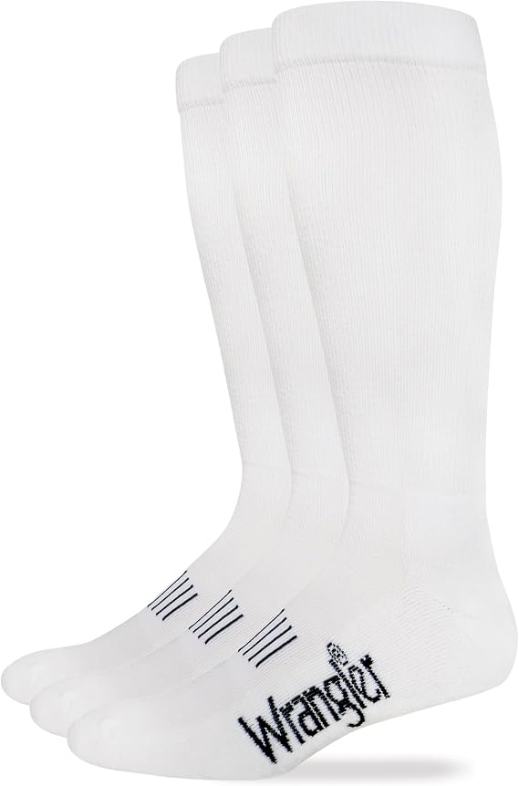 Wrangler Men's Western Boot Socks (Three Pairs)