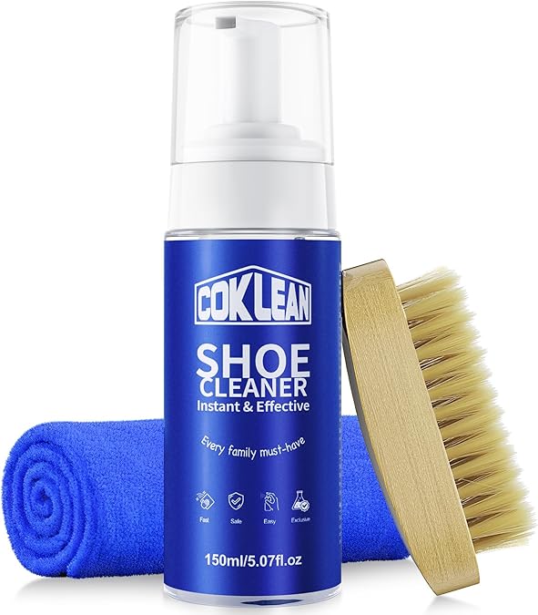 Shoe Cleaner Kit, White Sneaker Cleaner Kit for Tennis Shoes, Running, Golf, PU, Nubuck,Sole, Foam Shoe Cleaning Kit