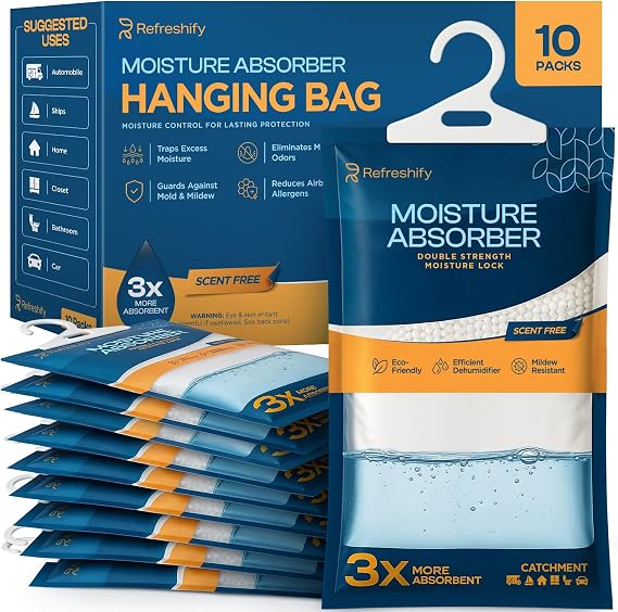 10 Pack Moisture Absorbers and Humidity Absorber Bags for Closet