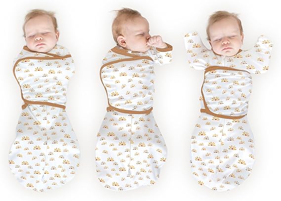 SwaddleDesigns 6-Way Omni Swaddle Sack, Arms Up Swaddle for Newborn, More Options to Calm Startle Reflex, Improves Sleep