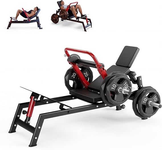 Heavy Duty Hip Thrust Bench & Glute Machine 900LBS Capacity Booty Workout Equipment, Adjustable Glute Bridge Trainer & Butt Strength Exercise Machine for Home Gym Leg & Hip Workouts