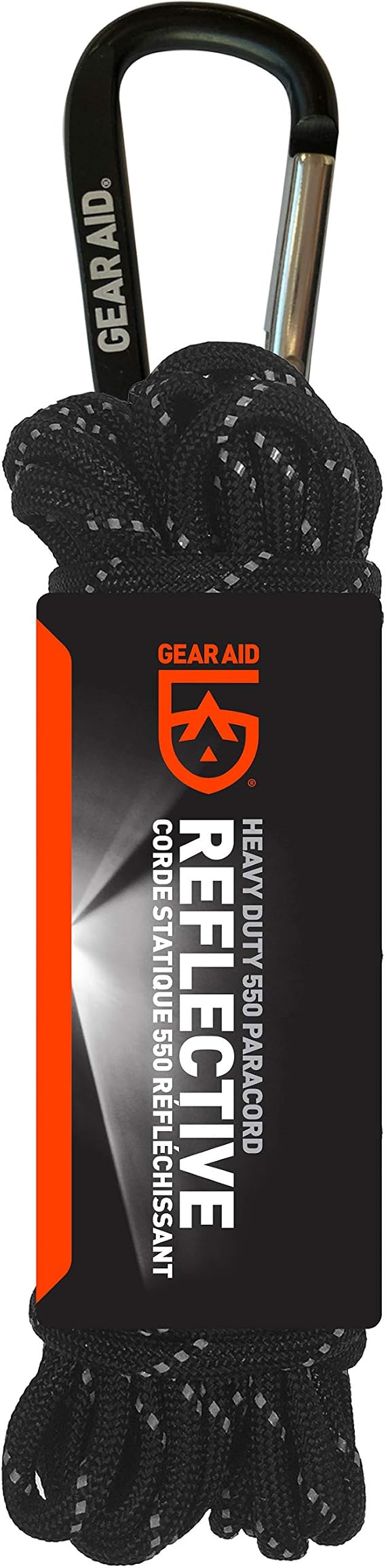 Gear AID 550 Paracord and Carabiner, 7 Strand Utility Cord for Camping and Survival