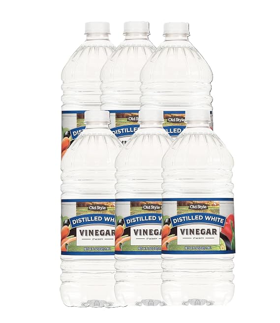 Old Style Distilled White Vinegar, 64 fl oz (Pack of 6) - 5% Acidity Multipurpose White Vinegar - Food Grade for Cooking, Pickling & Preserving