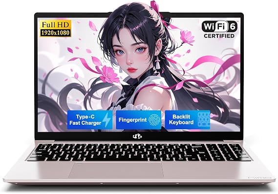 NIMO 17.3" IPS FHD-Gaming-Laptop, AMD Ryzen 7 8745HS 64GB DDR5 RAM 1TB SSD (8C/16T, up to 4.9GHz) Radeon 780M Graphics Business Computer with 100W Type-C Backlit Keyboard, Fingerprint USB-C 4.0