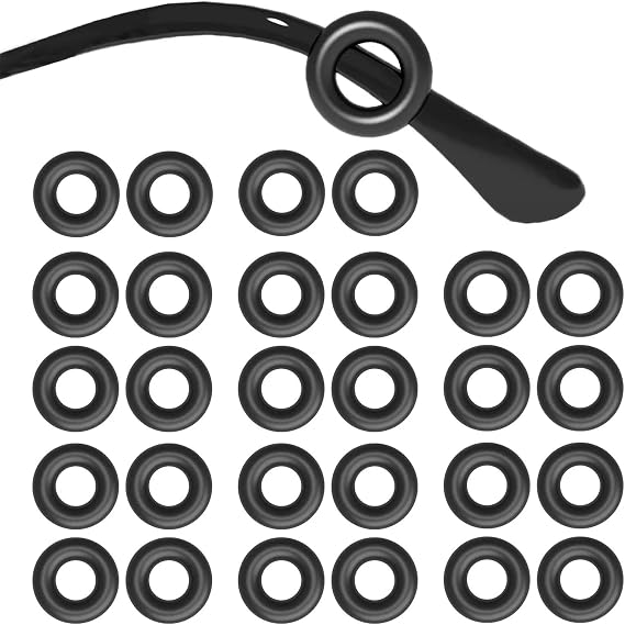 14 Pairs Eyeglass Ear Grips Sleeve Holder-Eyeglasses Ear Hooks -Comfort Anti-Slip glasses ear grip-For Kids and Adults Sunglasses, Reading Glasses, Sport Eyewear (Black) | Eyeglasses Ear Hooks-Silicone Anti Slip glasses Ear Grips-For Sunglasses, Reading Glasses, Sport Eyewear-Round shape