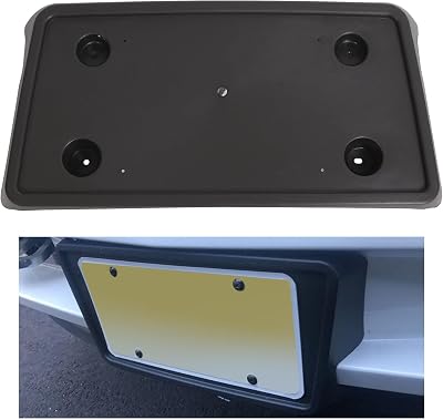 Front License Plate Frame Tag Bracket Holder Compatible with 2007-2014 Chevrolet Silverado 1500 2500 3500 Replacement for GM1068120 15781554 Bumper Mounting Hardware Included