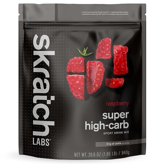 Skratch Labs Super High Carb Sport Drink Mix, Raspberry, 16 Servings